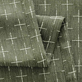 "Nova" Textured Geometric Pattern Linen Curtains (2 Panels) - Miulee